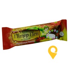 Батончик Пітер Пен 40 г, полуниця, банан, у глазурі, вітамін., мікроелем. Вітапак (Україна)