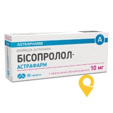 Бісопролол табл. 10 мг №30 Астрафарм (Україна)
