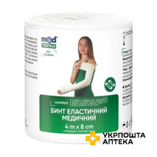 Бинт еластичний медичний MEDTEXTILE середньої розтяжності 4 м * 8 см Техномедика (Україна)