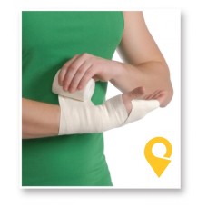 Бинт еластичний середньої розтяжності 1 м * 8 см, економ №12 ТЕХНОМЕДИКА (Україна)