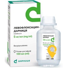 Левофлоксацин р-н д/інф 5 мг/мл 100.мл Дарниця ФФ (Україна)