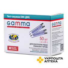 Тест-смужки для глюкометрів Gamma DM №50 Foracare Suisse (Швейцарія)