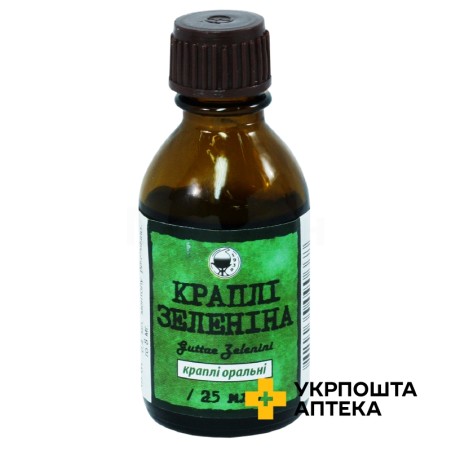 Зеленіна краплі крап. орал. 25.мл Житомирська ФФ (Україна)