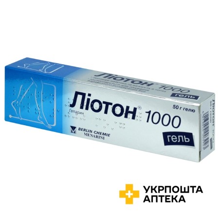Ліотон гель 1000 МО/г 50.г Менаріні Мануфактурінг (Італія)