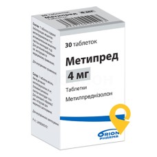 Метипред табл. 4 мг №30 Оріон (Фінляндія)