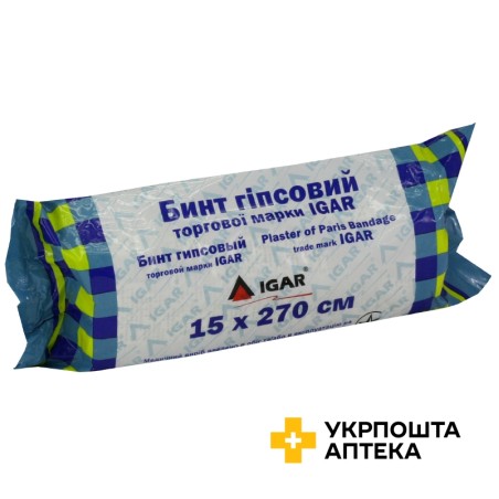 Бинт гіпсовий Ігар 15 см * 270 см Ігар (Україна)