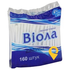 Палички гігієнічні Віола пакет п/е №160 Кампус Коттон Клаб (Україна)