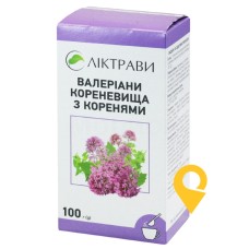 Валеріани кореневища з коренням кореневища та коріння 100.г Ліктрави (Україна)