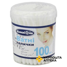 Ватні палички Білосніжка циліндрич. коробка №100 Іпек (Туреччина)