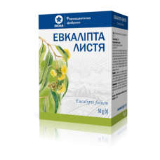 Евкаліпта листя по 50 г у пачках з внутрішнім пакетом Віола (Україна)