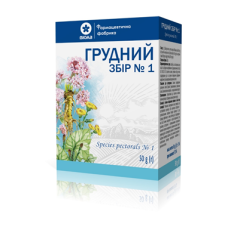 Грудний збір № 1, збір по 50 г у пачках з внутрішнім пакетом Віола (Україна)