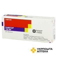 Ламітор табл. 100 мг №30 Торрент (Індія)