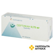 Сертикан табл. 0,75 мг №60 Новартіс Фарма Штейн (Швейцарія)