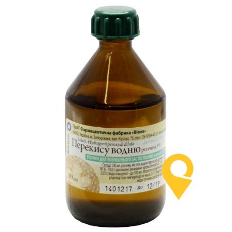 Перекис водню р-н 3 % 100.мл Віола (Україна)