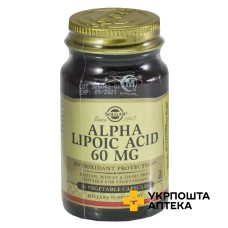 Альфа-ліпоєва кислота капс. 60 мг №30 Солгар Вітамін енд Херб (США)