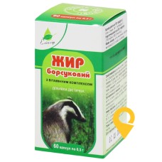 Борсуковий жир з вітамінним комплексом капс. 300 мг №60 Екосвіт Ойл (Україна)