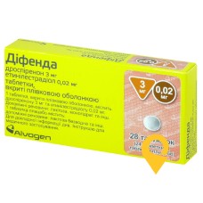 Діфенда табл. 3 мг + 0,02 мг №28 Лаб. Леон Фарма (Іспанія)