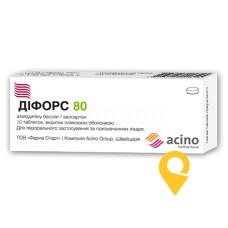 Діфорс табл. 5 мг + 80 мг №30 Фарма Старт (Україна)