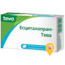 Есциталопрам табл. 10 мг №28 Тева Оперейшнз Поланд (Польща)