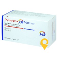 Глюкофаж XR табл. пролонг. 1000 мг №60 Мерк Санте (Франція)