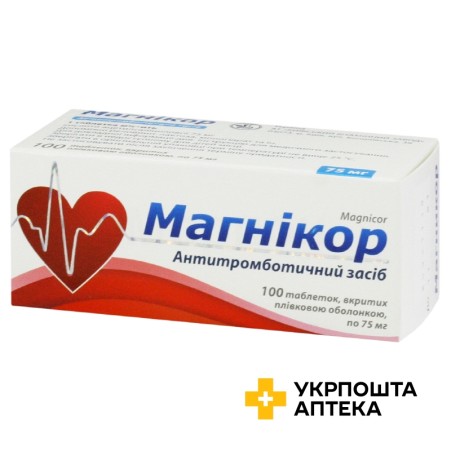 Магнікор табл. 75 мг №100 Київський вітамінний завод (Україна)