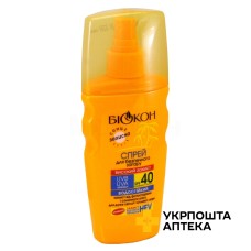 Спрей для безпечної засмаги spf 40 високий захист спрей 160 мл Біокон МНВО (Україна)