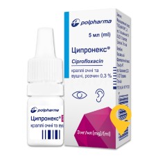 Ципронекс крап. очні/вушн. 0,3 % 5.мл Варшавський ФЗ Польфа (Польща)