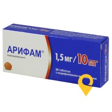 Арифам табл. модиф вивільн. 1,5 мг + 10 мг №30 Серв'є Індастрі (Франція)