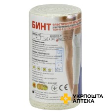 Бинт еластичний Тон-1 3 м * 10 см, з кліпсою ТОРОС-ГРУП (Україна)