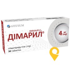 Дімарил табл. 4 мг №30 Київмедпрепарат (Україна)