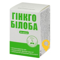 Гінкго Білоба капс. 0,4 г №60 Красота та Здоров'я (Україна)