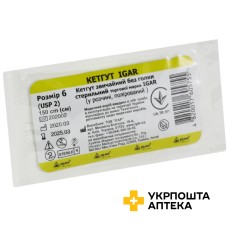 Кетгут звичайний без голки стерильний Ігар розмір 4 Ігар (Україна)