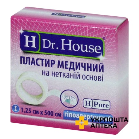 Лейкопластир H Др. Хаус 1,25 см * 500 см, на неткан. осн. Jiangsu Nanfang Medical Co., Ltd (Китай)