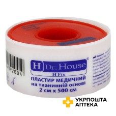 Лейкопластир H Др. Хаус 2 см * 500 см, на ткан. основі Jiangsu Nanfang Medical Co., Ltd (Китай)