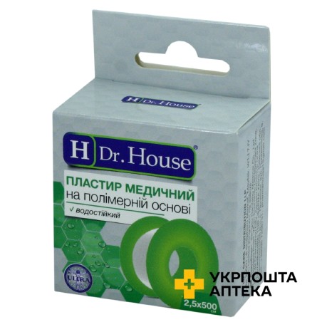 Лейкопластир H Др. Хаус 2,5 см * 500 см, на полімер. осн. Jiangsu Nanfang Medical Co., Ltd (Китай)