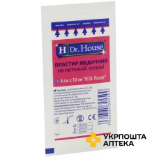 Пластир бактерицидний H Др. Хаус 4 см * 10 см, на н/ткан. основі Jiangsu Nanfang Medical Co., Ltd (Китай)