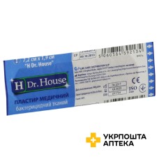 Пластир бактерицидний H Др. Хаус 7,2 см * 1,9 см, ткан. Jiangsu Nanfang Medical Co., Ltd (Китай)