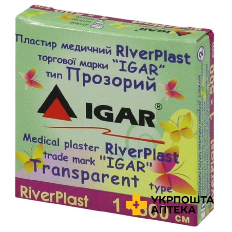 Пластир Ріверпласт Ігар 1 см * 500 см, п/е, прозор. Ігар (Україна)