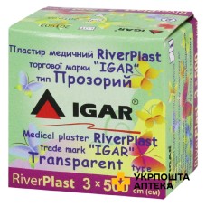 Пластир Ріверпласт Ігар 3 см * 500 см, п/е, прозор. Ігар (Україна)