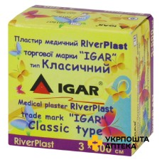 Пластир Ріверпласт Ігар 3 см * 500 см уп. картон., клас., бавов. осн. Changzhou Major Medical Products (Китай)