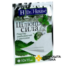 Пластир знеболюючий Цілюща сила H Др. Хаус 10 см * 15 см, перфор., ментол Jiangsu Nanfang Medical Co., Ltd (Китай)