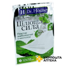 Пластир знеболюючий Цілюща сила H Др. Хаус 12 см * 18 см, перфор., ментол Jiangsu Nanfang Medical Co., Ltd (Китай)