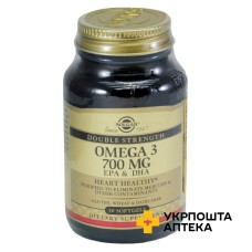 Подвійна омега-3 ЕПК і ДГК Solgar капс. 700 мг №30 Солгар Вітамін енд Херб (США)