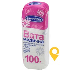 Вата нестерильна 100 г, зигзаг УКРМЕДТЕКСТИЛЬ ООО (Україна)