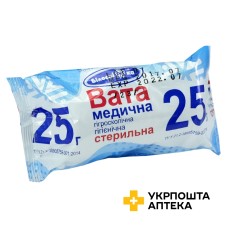 Вата стерильна рулон 25 г УКРМЕДТЕКСТИЛЬ ООО (Україна)