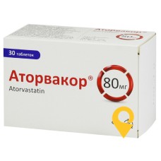 Аторвакор табл. 80 мг №30 Фармак (Україна)
