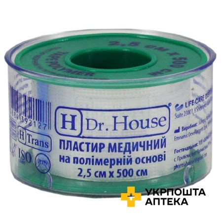 Лейкопластир H Др. Хаус 2,5 см * 500 см, на полімер. осн. Changzhou Nanfang MAF (Китай)