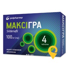 Максігра табл. 100 мг №4 Польфарма (Польща)