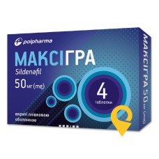 Максігра табл. 50 мг №4 Польфарма (Польща)
