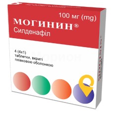 Могинин®, таблетки, вкриті плівковою оболонкою, блістер, №4